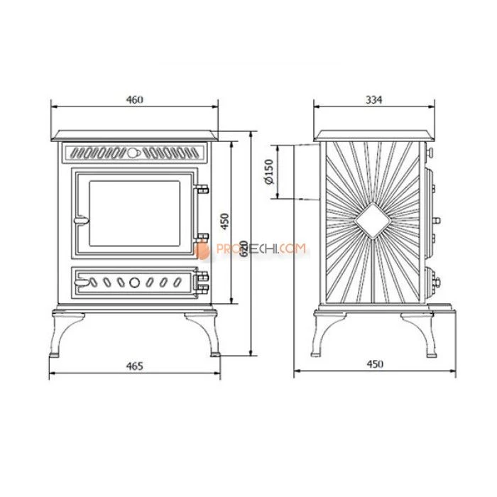 Печь-камин KAWMET (P 3)