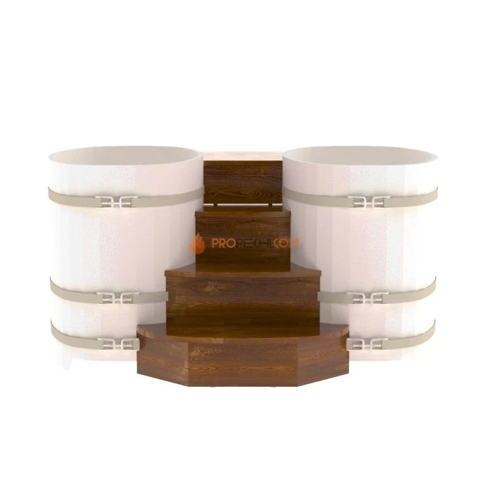 Подиум BentWood на 2 купели 0,76х1,16 СЛ мореный