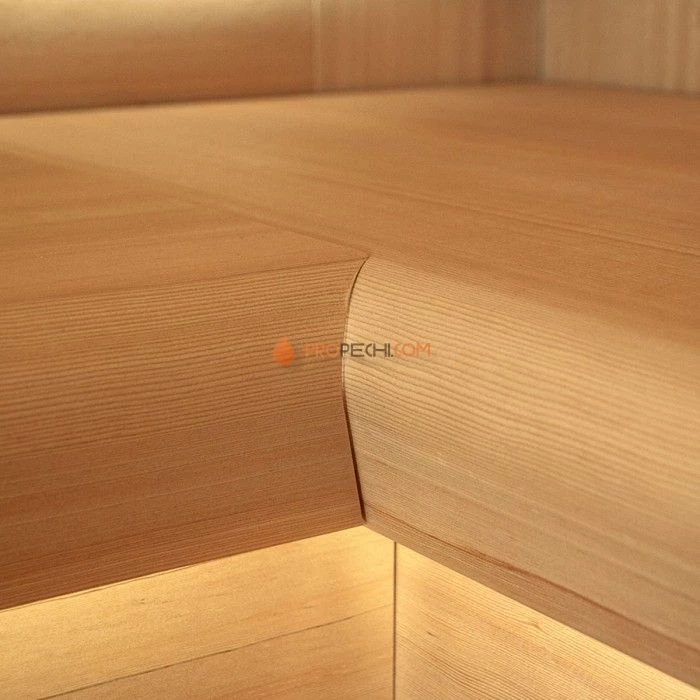 Угловое сиденье для бани и сауны Cariitti Taive правостороннее (Хемлок)