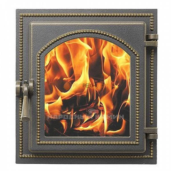 Везувий Дверка каминная 220 (бронза) 325x290 мм