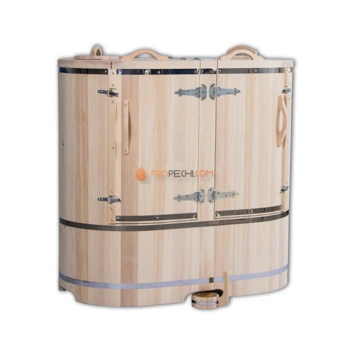 Кедровая фитобочка ЭкспертСаун 78х140 см овальная-двухместная