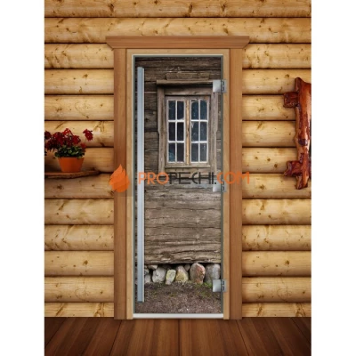 Дверь для бани DoorWood Престиж Фотопечать А042, 2000x800 мм