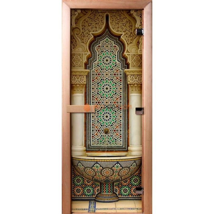 Дверь для бани DoorWood Фотопечать А025, 1700x700 мм