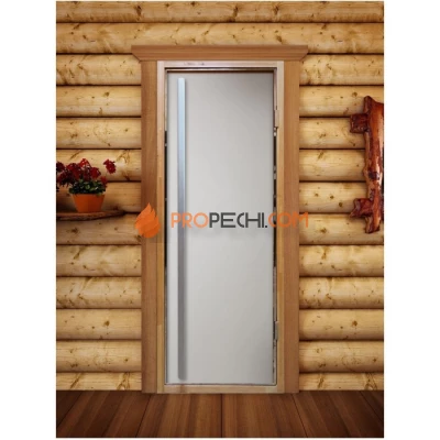 Дверь для бани DoorWood Престиж Flash Royal Сатин, 1900x700 мм