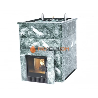 Дровяная печь для бани ИзиСтим Домна 60 К в камне Змеевик