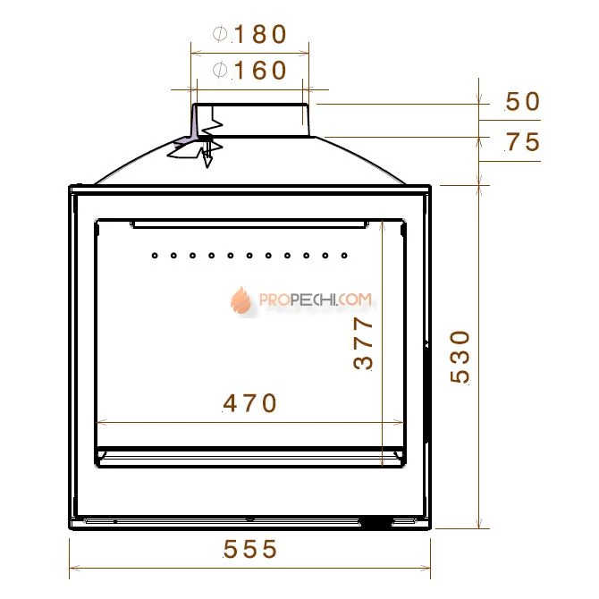 Каминная топка Liseo Castiron LCI 5 GF