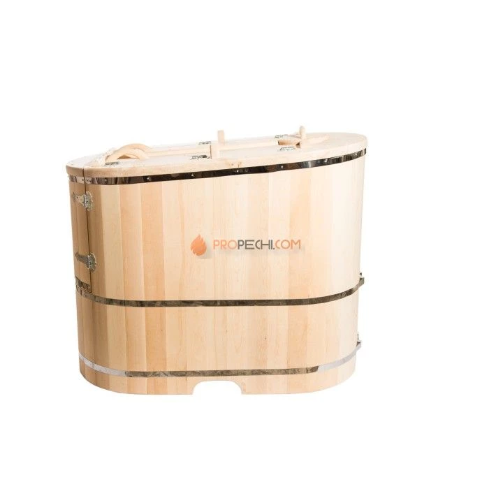 Фитобочка полулежачая НКЗ PREMIUM ЛЮКС из кедра, 115x78x140 см / 40 мм