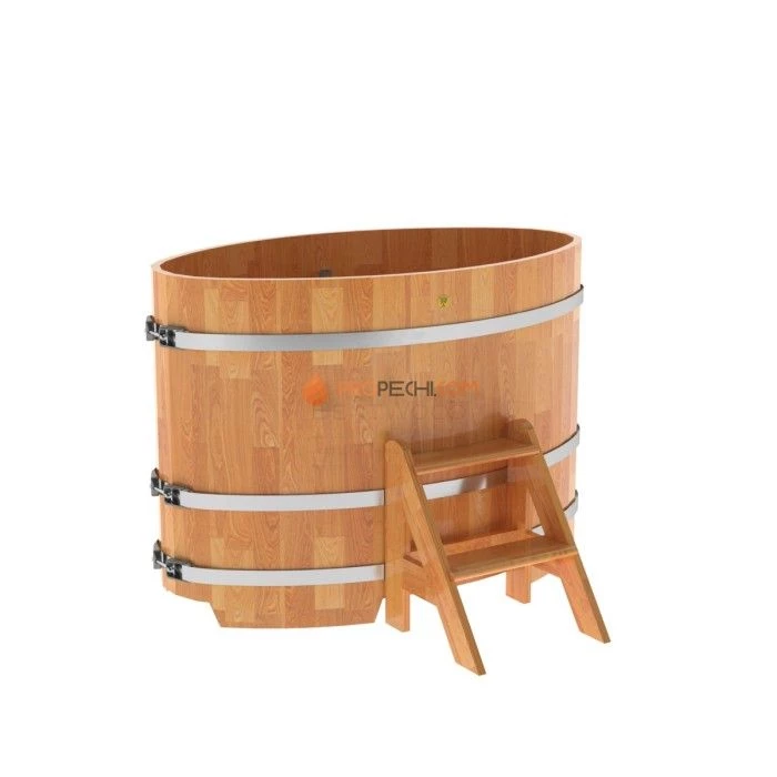 Купель BentWood овальная из сращенных ламелей натуральной лиственницы 0,80х1,42