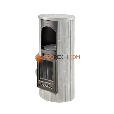 Отопительно-варочная печь Ферингер Лада ПФ - Серый Велюр наборный