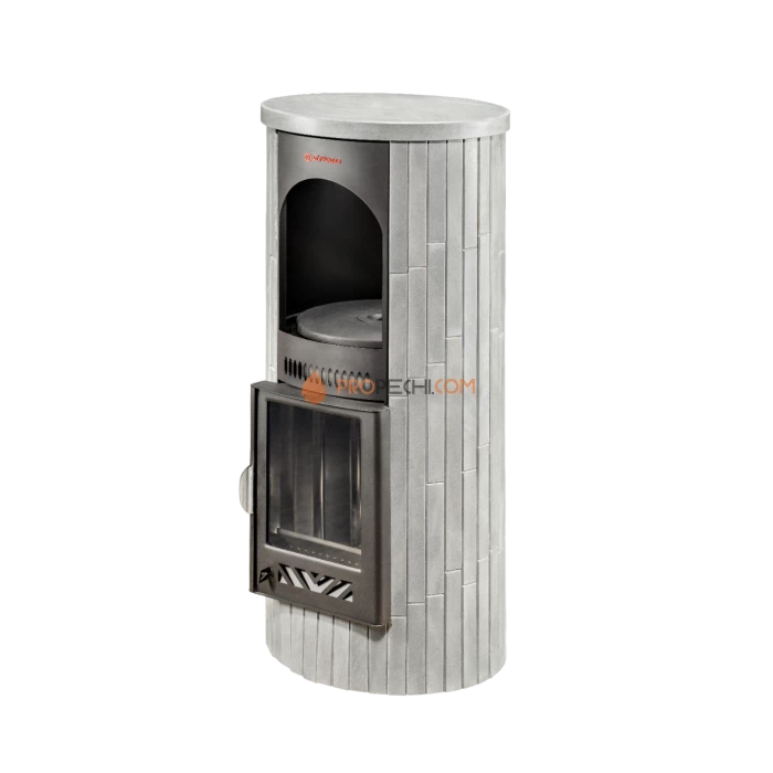 Отопительно-варочная печь Ферингер Лада ПФ - Серый Велюр наборный