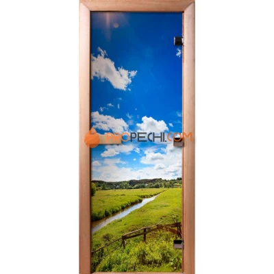 Дверь для бани DoorWood Фотопечать А092, 1800x800 мм