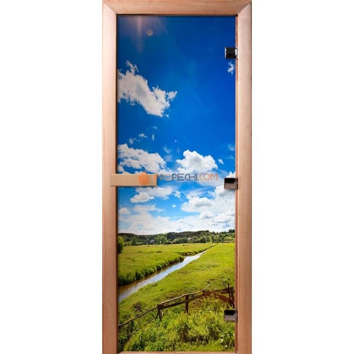 Дверь для бани DoorWood Фотопечать А092, 1800x800 мм