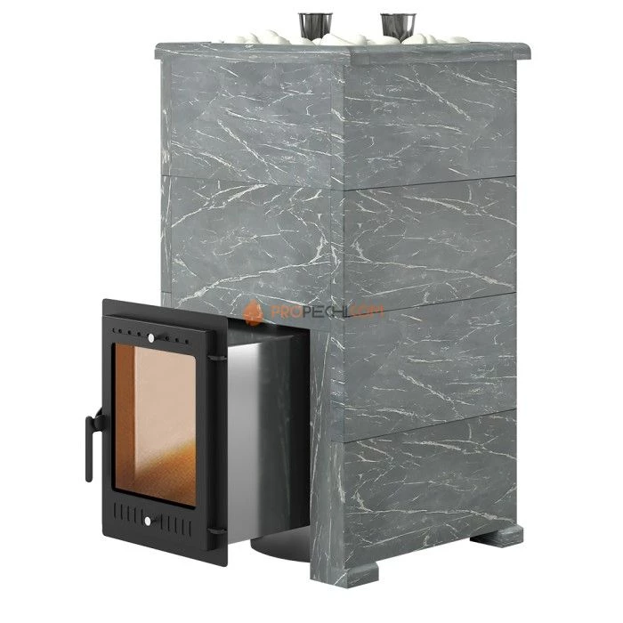 Дровяная печь для бани Эверест Steam Master 44 INOX Талькохлорит, S-40