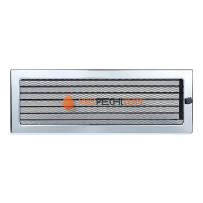 Вент.решетка 170х480 мм. никель с жалюзи