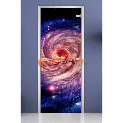 Стеклянная межкомнатная дверь DoorWood с фотопечатью Space-04, 2000х800 мм