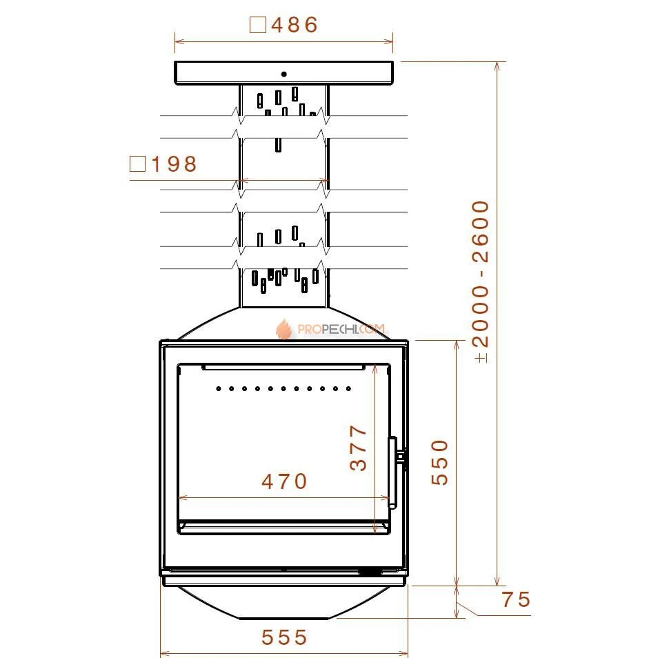 Печь-камин Liseo Castiron LCI 5 SKY G4