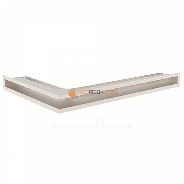 Вентиляционная решетка Kratki LUFT 400x600x60 мм. кремовая угловая правая