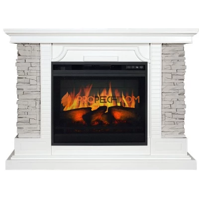 Каминокомплект Royal Flame Avignon - Белый / Сланец серый с очагом Vision 23 EF LED 3D FX