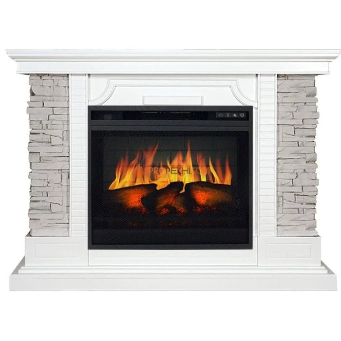 Каминокомплект Royal Flame Avignon - Белый / Сланец серый с очагом Vision 23 EF LED 3D FX