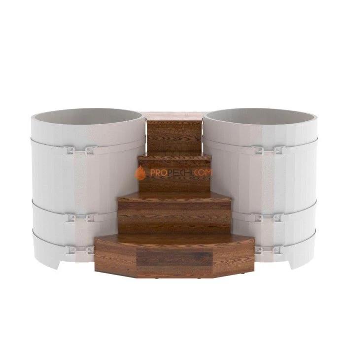 Подиум BentWood на 2 купели 0,8х1,42 из мореной лиственницы