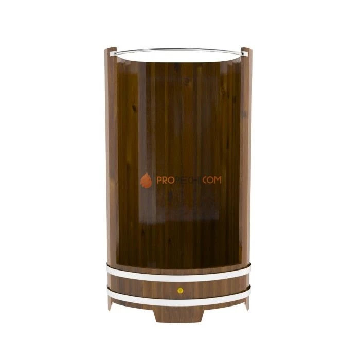 Душевая кабина BentWood большая с держателем для шторки (лиственница мореная Рустик)