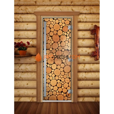 Дверь для бани DoorWood Престиж Фотопечать А048, 1900x700 мм