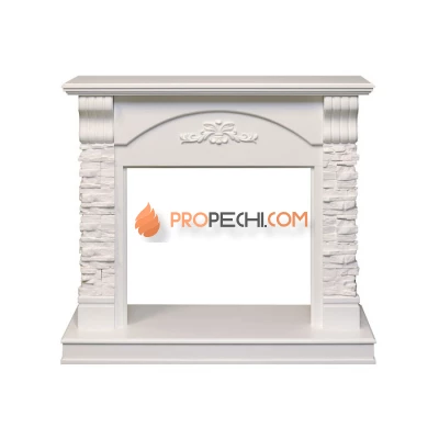 Портал Royal Flame Prague - Сланец бежевый / белый