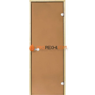 Дверь для бани Harvia STG 8x19 коробка сосна, стекло бронза