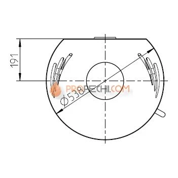Печь-камин Thorma DELIA Extra Ceramic, черный/белый