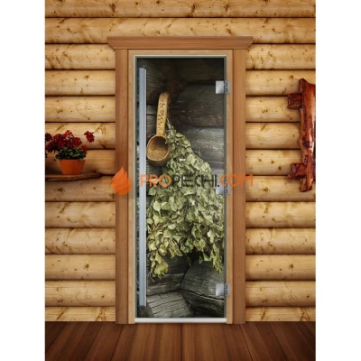 Дверь для бани DoorWood Престиж Фотопечать А003, 1900x700 мм