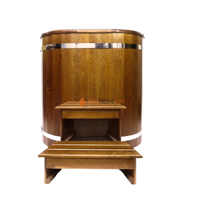 Купель овальная НКЗ STANDARD из кедра, с пластиковой вставкой, 100x78x120 см