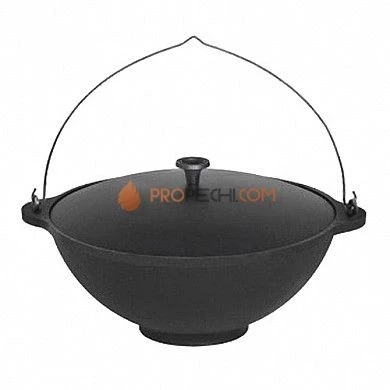 Везувий Казан чугунный 6 л с ручкой и крышкой