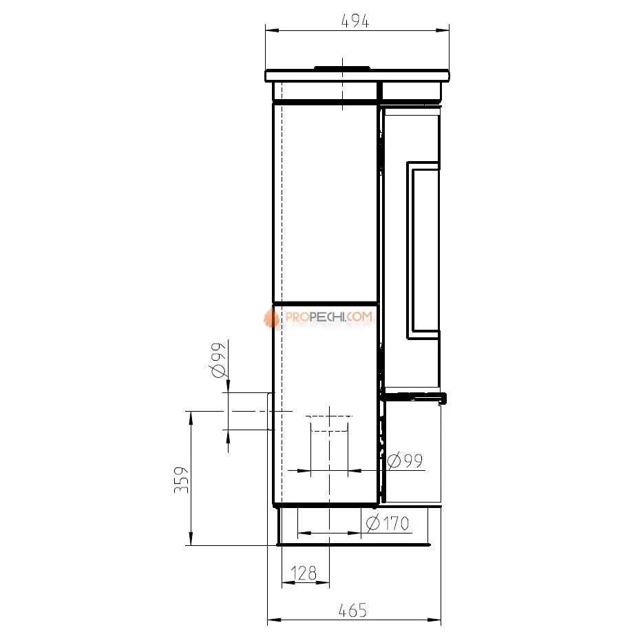 Печь-камин Thorma ANDORRA Plus Serpentino