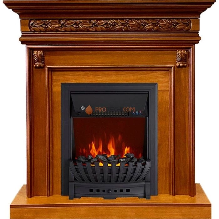 Каминокомплект Royal Flame Valletta - Орех с очагом Aspen Black