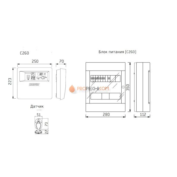 Пульт управления Harvia C260-34
