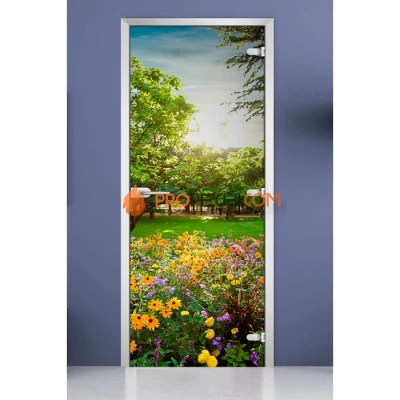 Стеклянная межкомнатная дверь DoorWood с фотопечатью Nature-04, 2000х600 мм