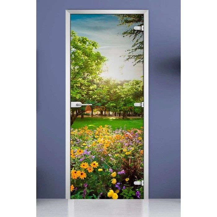 Стеклянная межкомнатная дверь DoorWood с фотопечатью Nature-04, 2000х600 мм