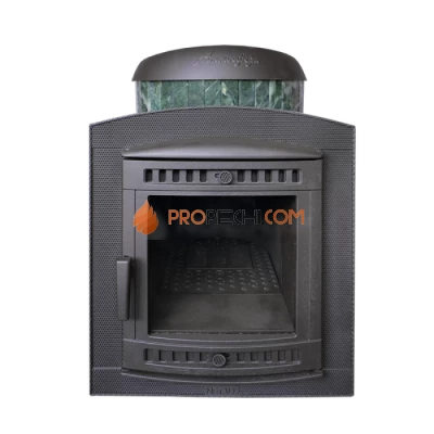 Чугунная печь для бани Атмосфера в ламелях Змеевик наборный до 22 м³