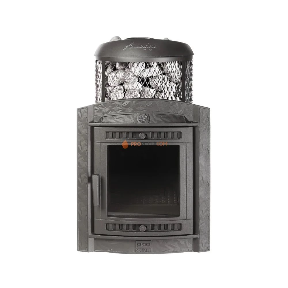 Печь банная «Атмосфера L» комбинированная сетка-ламель «Змеевик»