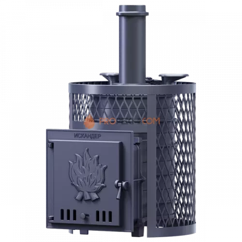 Чугунная банная печь Технолит Искандер ЗК 25 Ураган