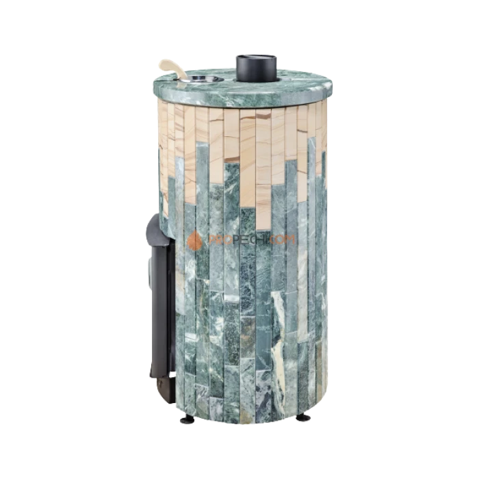 Дровяная печь для бани Ферингер Уют-18 до 18 м³ - Змеевик + Окаменевшее дерево