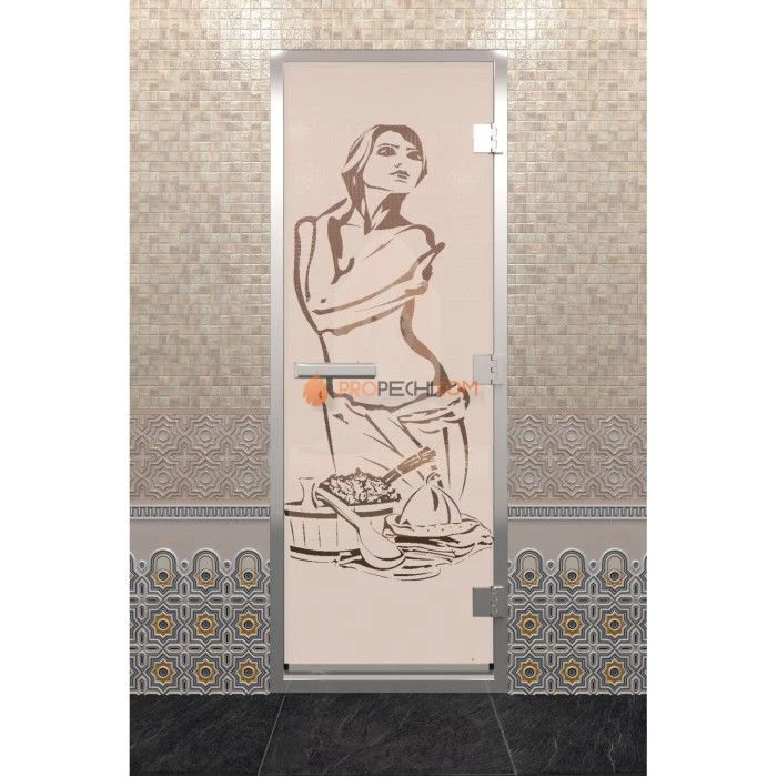 Дверь для хамама DoorWood Искушение Бронза матовая, 1900х700 мм