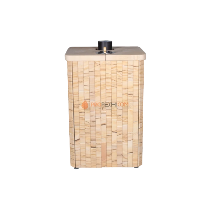 Дровяная печь для бани Ферингер Квадра До 25 м³ - Окаменевшее дерево наборный