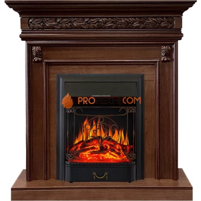 Каминокомплект Royal Flame Valletta - Темный дуб с очагом Majestic FX Black