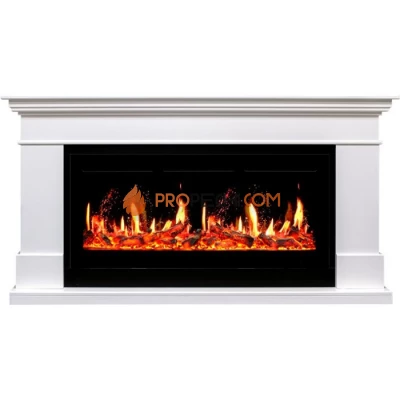 Каминокомплект Royal Flame California - Белый (Высота 850 мм) с Электрическим очагом Royal Flame 5D V-ART 40