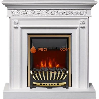 Каминокомплект Royal Flame Valletta - Белый (Ширина 1040 мм) с очагом Aspen Gold