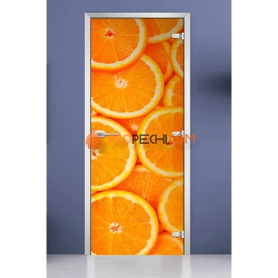 Стеклянная межкомнатная дверь DoorWood с фотопечатью Fruite-10, 2000х600 мм