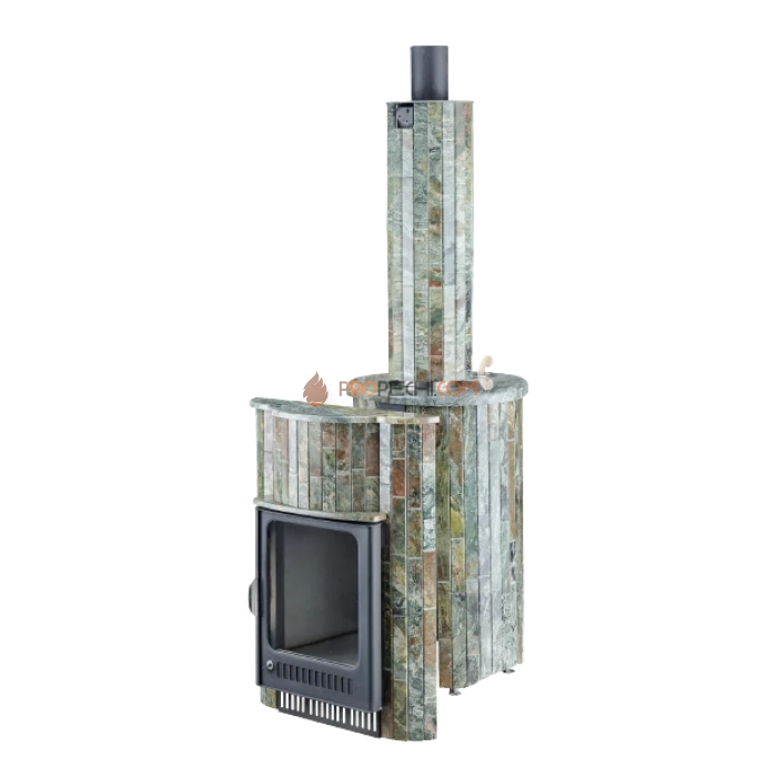 Дровяная печь для бани Ферингер Оптима До 28 м³ - Жадеит - наборные ламели