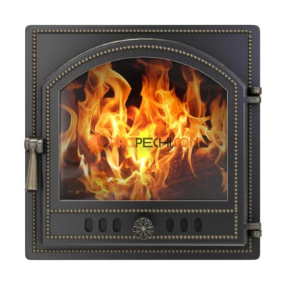 Печная дверца Везувий 205 стекло (бронза)