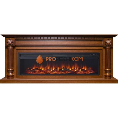 Каминокомплект Royal Flame Edinburg 60 - Орех с очагом Vision 60 LOG LED